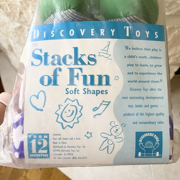 Stacks Of Fun Discovery Toys Soft‎ Shapes NEW Toddler Preschool Learning 1996 - Picture 4 of 4